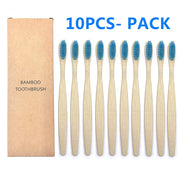 10PCS Natural Bamboo Toothbrush