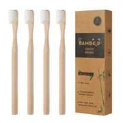 4Pcs  Bamboo Toothbrush Extra Soft Bristles for Sensitive Teeth