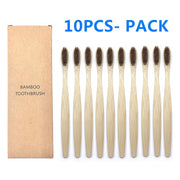 10PCS Natural Bamboo Toothbrush