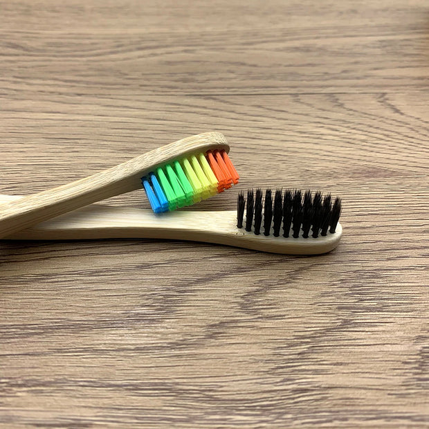 10PCS Natural Bamboo Toothbrush