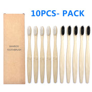 10PCS Natural Bamboo Toothbrush
