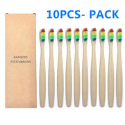 10PCS Natural Bamboo Toothbrush