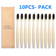 10PCS Natural Bamboo Toothbrush