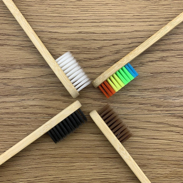 10PCS Natural Bamboo Toothbrush