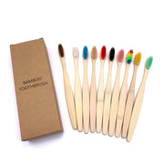 10PCS Natural Bamboo Toothbrush