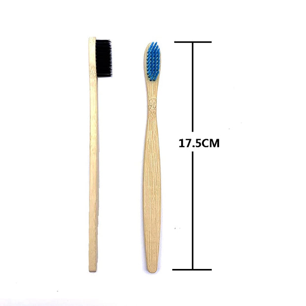 10PCS Natural Bamboo Toothbrush